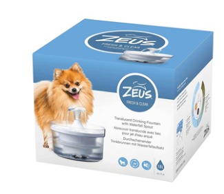 Zeus Fresh & Clear Fountain with Waterfall Spout 1.5L