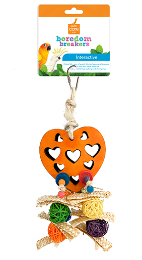 AVIAN CARE BIRD TOY HEART INTERACTIVE TOY SMALL