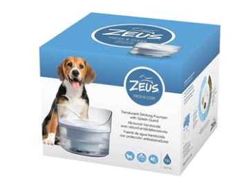 Zeus Fresh & Clear Fountain with Splash Guard 1.5L