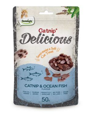 Dentalight Cat Treat Catnip & Ocean Fish Flavour 50g