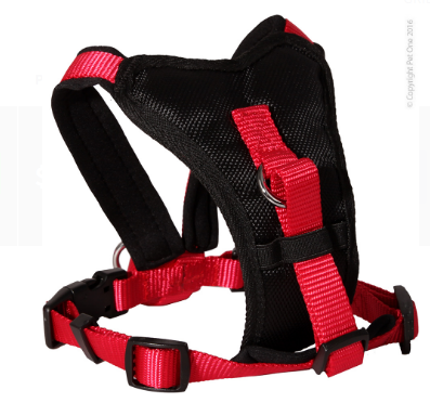 Pet One Harness - Comfy 46-56cm 20mm Black/Red