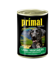 Primal Dog Can Lamb & Vegetable 390g