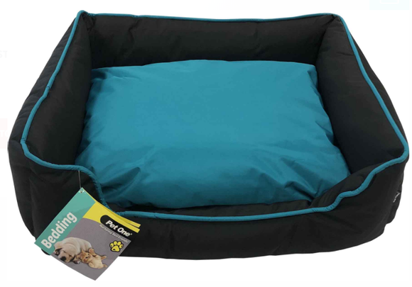 Pet One Bedding - Stay Dry 70x60x18cm Black/Turquoise