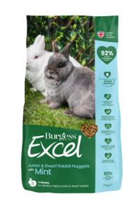 Burgess Excel Junior & Dwarf Rabbit Nuggets with Mint