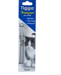 Tigga Cat Collar Triangle Grey