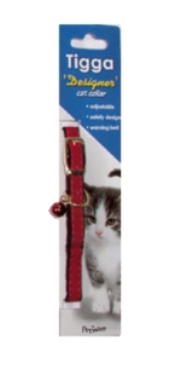 Tigga Velvet Cat Collar Burgundy 10mm x 28cm