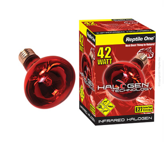 Reptile One Halogen Heat Lamp Infrared 42w (eqv60w)
