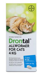 Drontal Cat All Wormer 4kg 2pk
