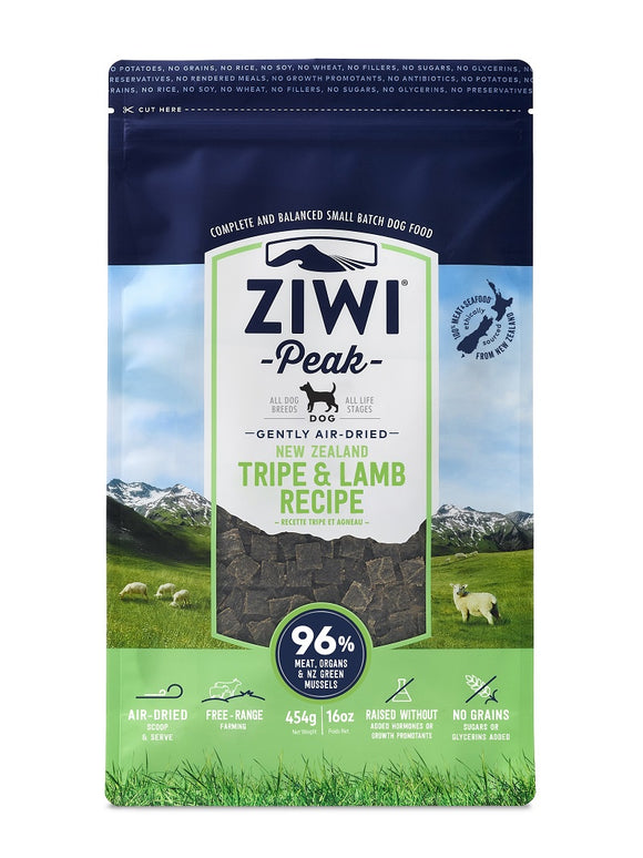 Ziwi Peak Air-Dried Tripe And Lamb Dog Food 454g