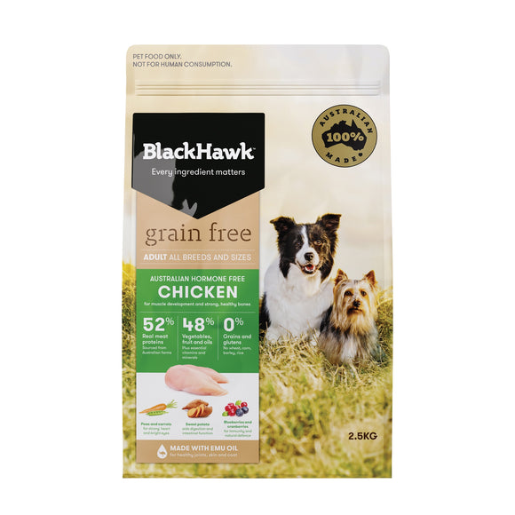 BlackHawk Dog Grain Free Chicken 2.5kg